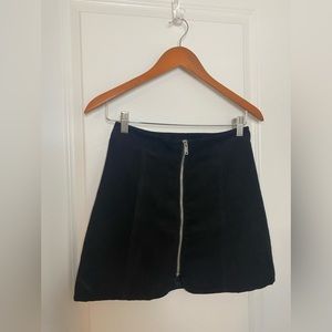 H&M Divided suede zip up mini skirt
